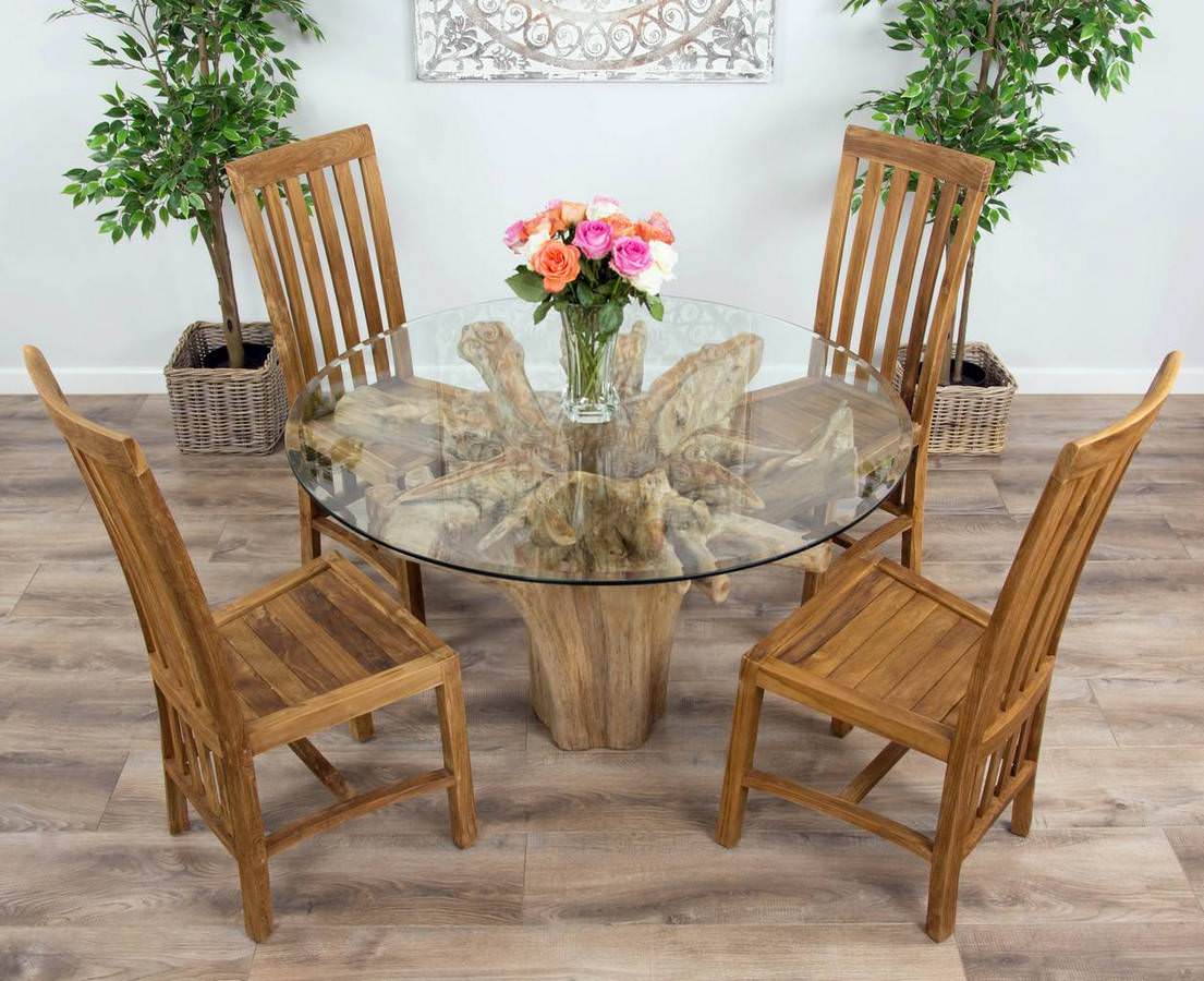 Wood root outlet dining table