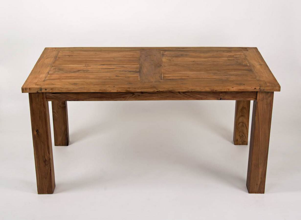 Solid teak outlet wood dining table