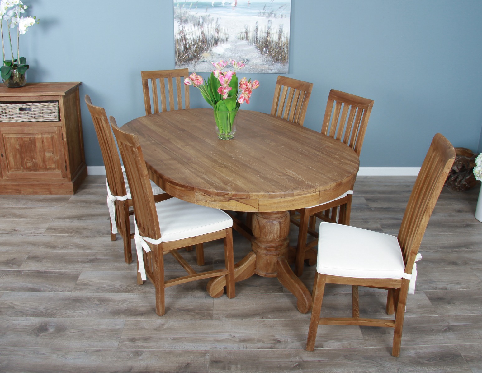 Oval dining table sales for 8