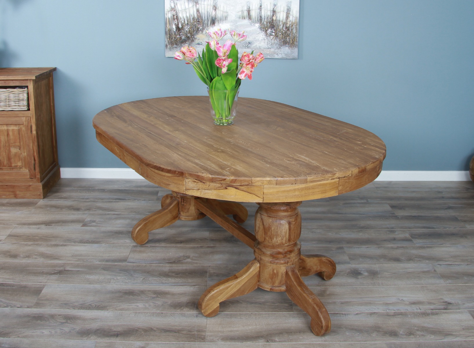 Oblong pedestal dining hotsell table