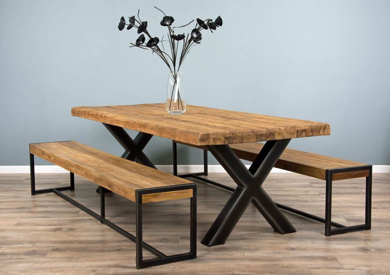 Urban dining table and bench hot sale set