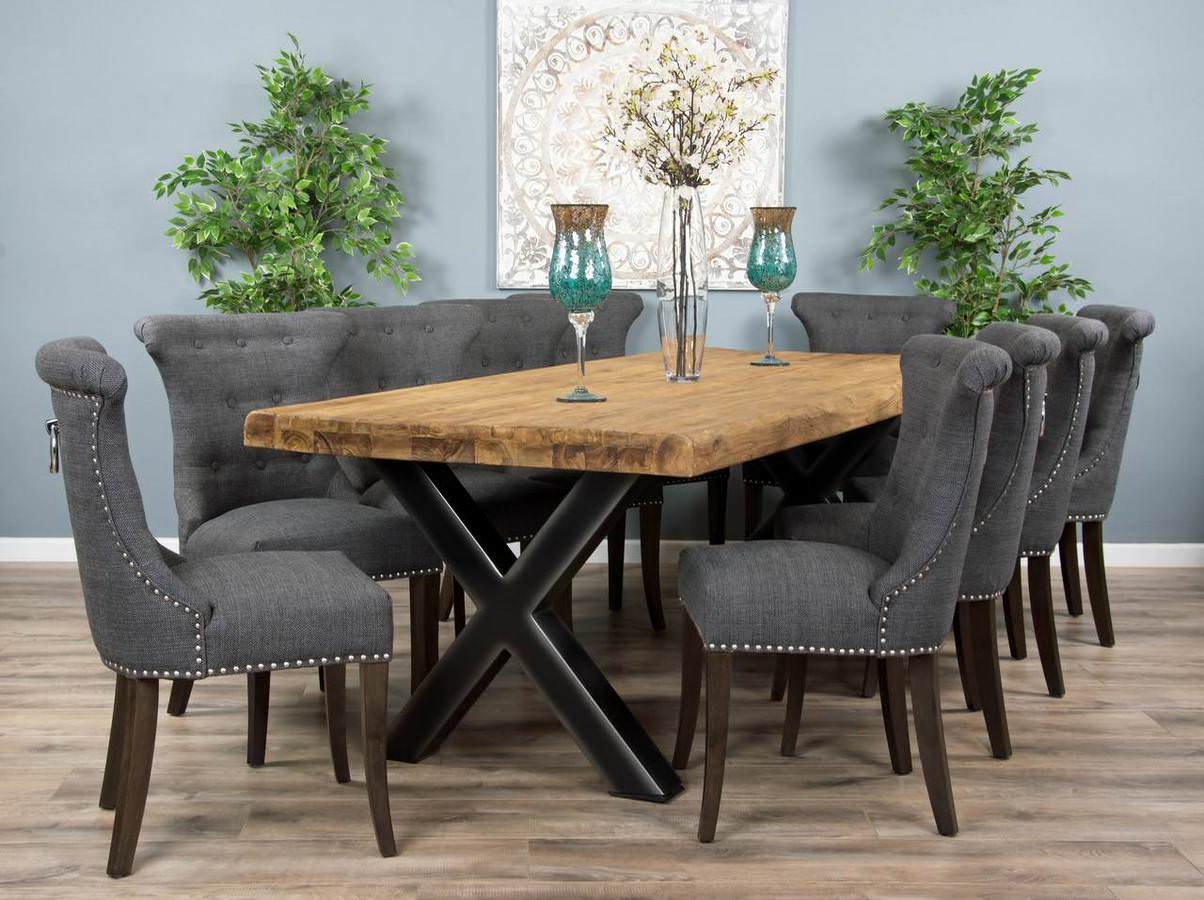 Grey rustic sales dining table