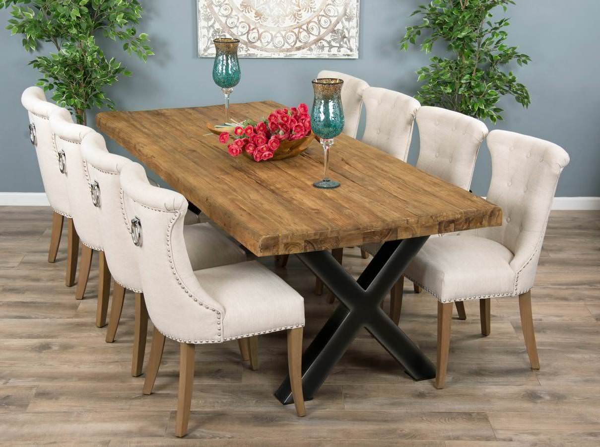 Rustic dining table for cheap 8