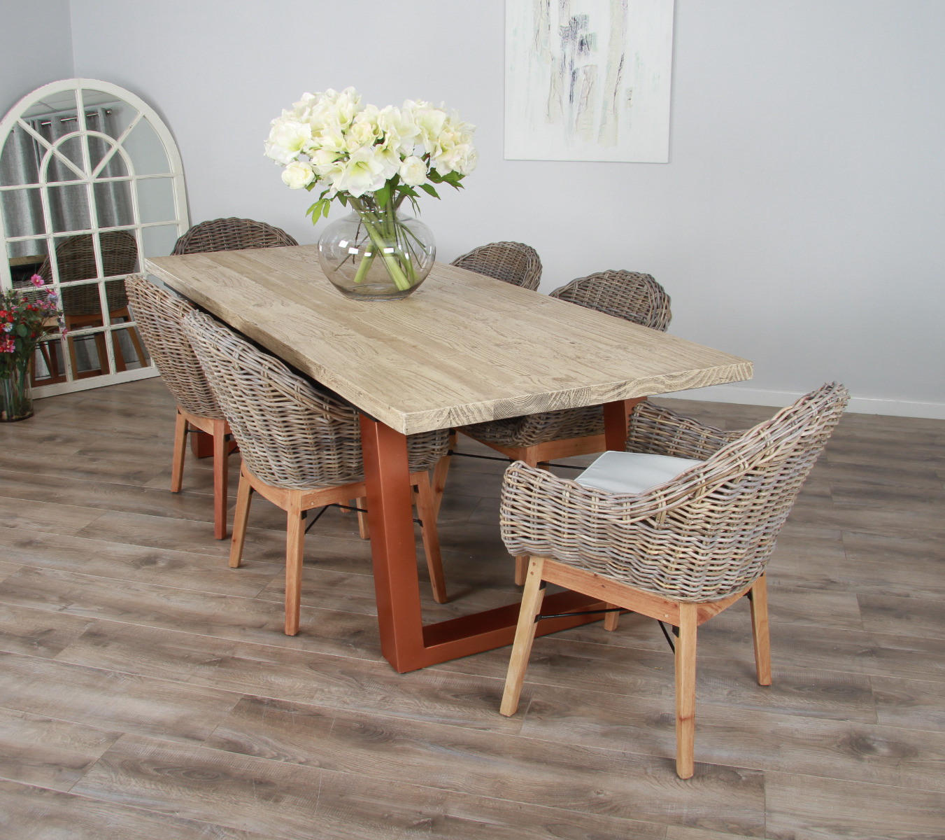 Dining chairs sales with copper legs