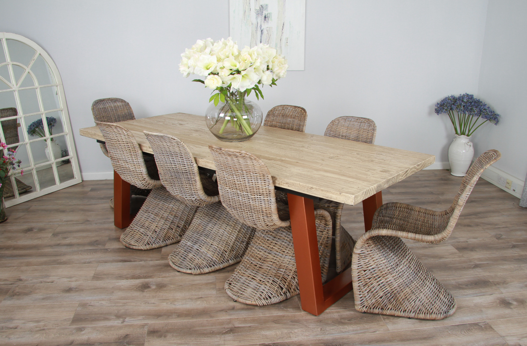 Copper leg clearance dining chair