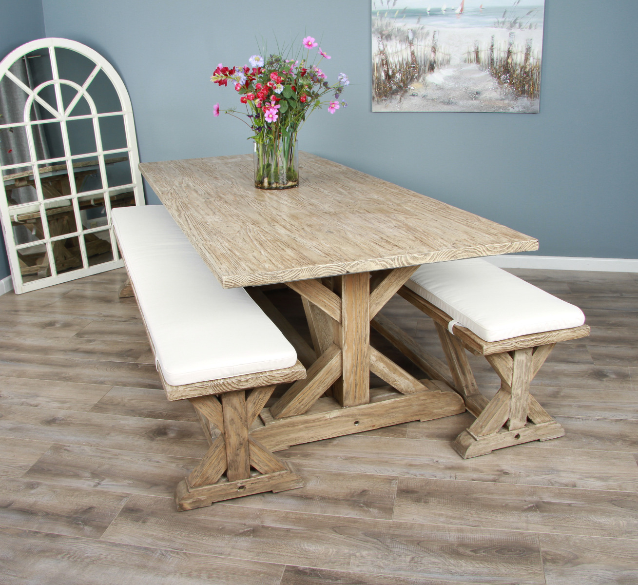 Bench shop farmhouse table