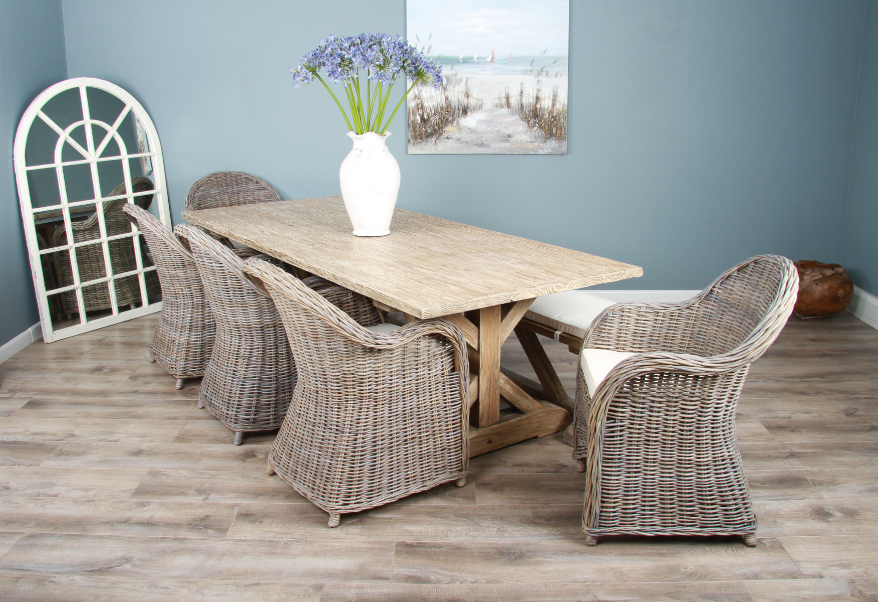 Pine table with bench discount