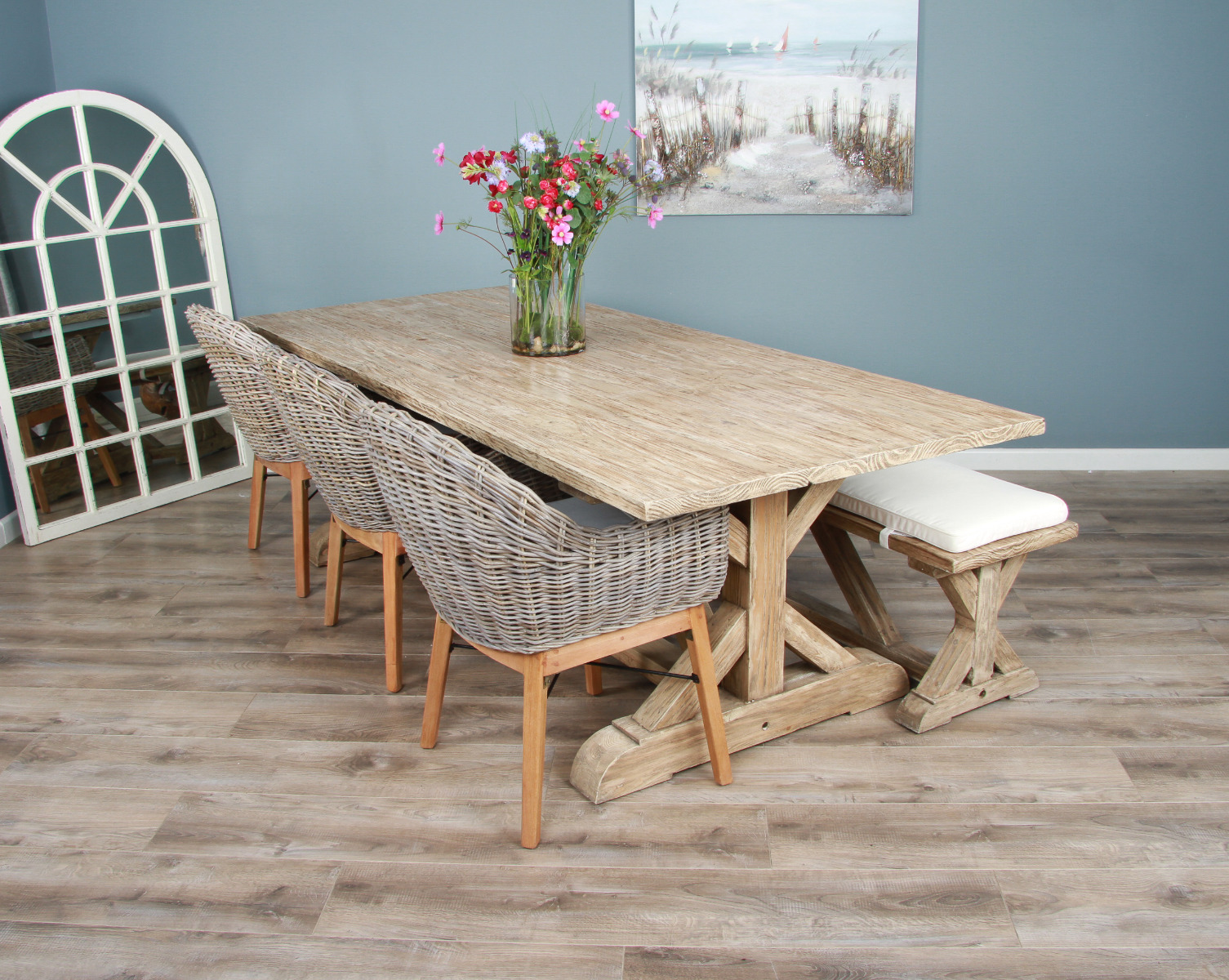 Pine bench outlet for dining table