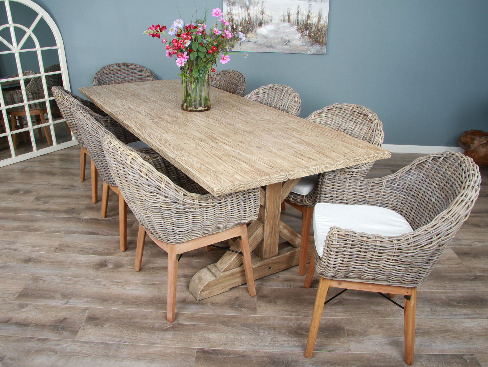 Paloma pine solid sales wood dining table