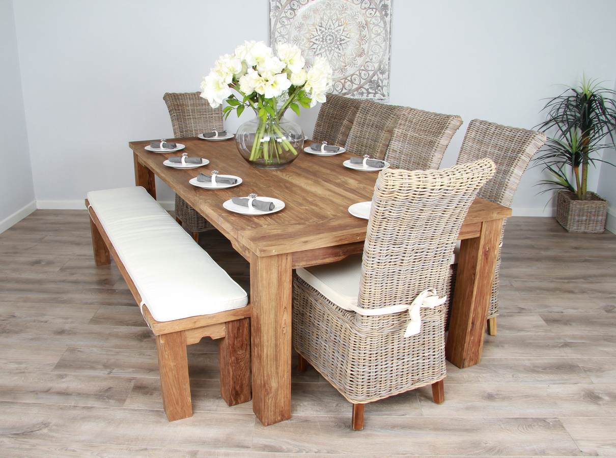 Wicker dining deals room table