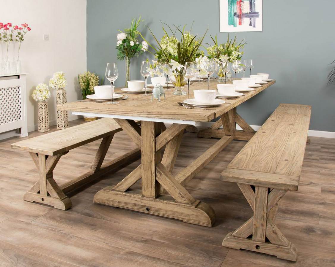 Farmhouse dining outlet room bench