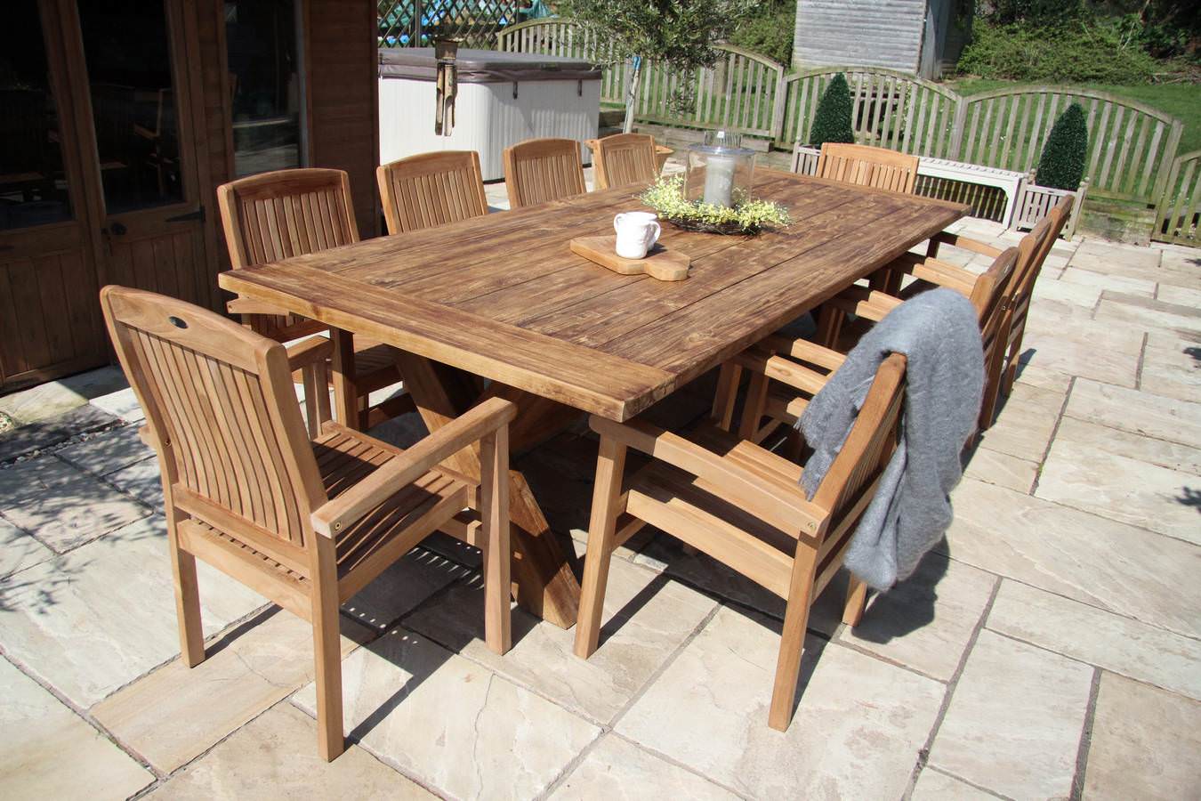 10 chair patio hot sale table