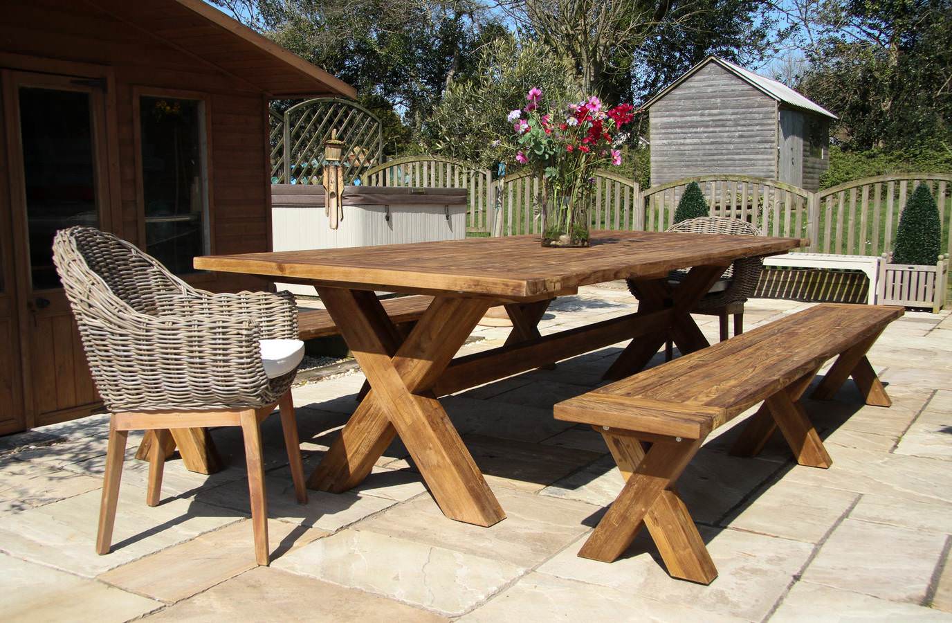Rustic outdoor dining chairs sales