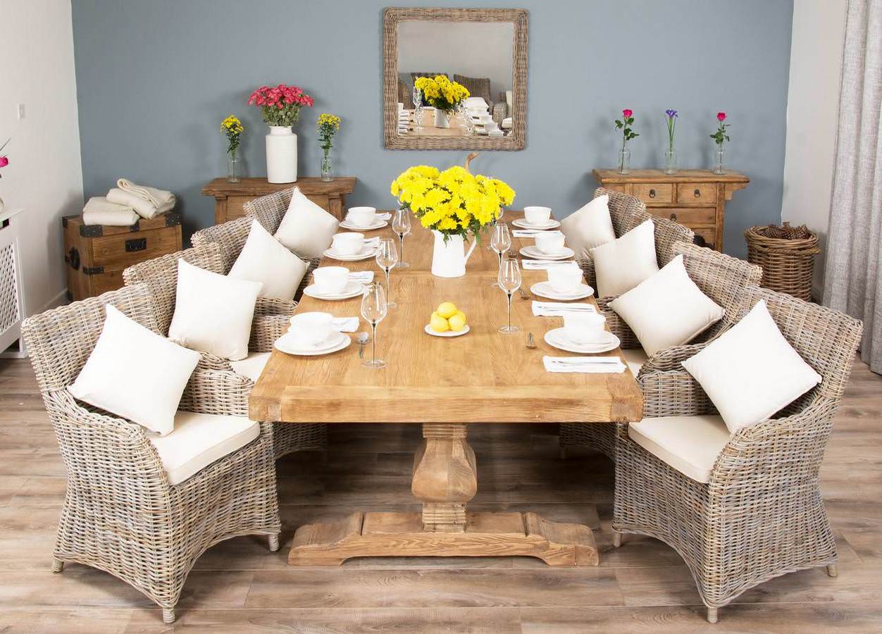 Pedestal dining table for on sale 8