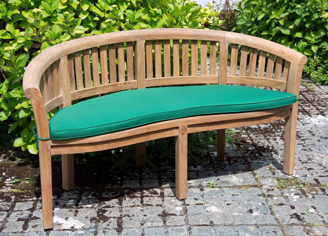 Curved outdoor sales bench cushions