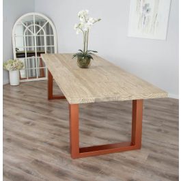 Copper leg desk top