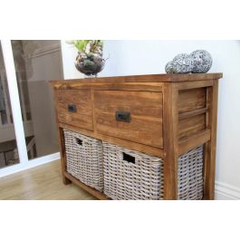Wicker basket dresser discount