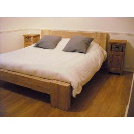 Reclaimed Teak Chunky Bed Frame Natural Finish Sustainable Furniture
