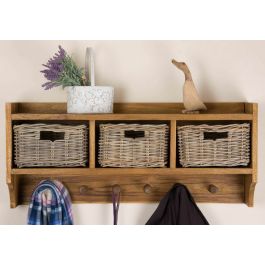 Reclaimed Teak Coat Hook Storage Unit Sustainable Furniture
