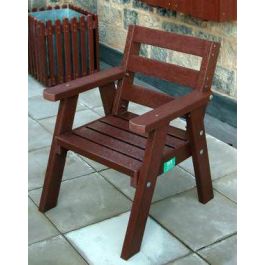 Inclined plastic store chair