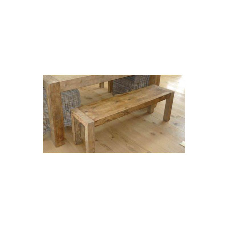 1.4m Reclaimed Elm Chunky Style Backless Bench