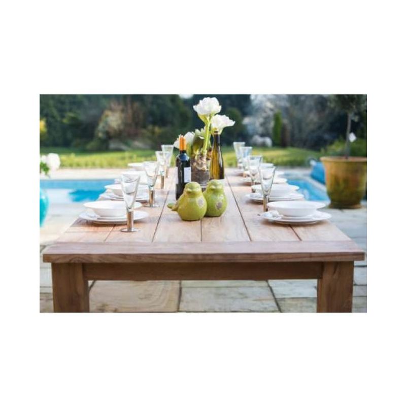 1.6m Reclaimed Teak Outdoor Open Slatted Table