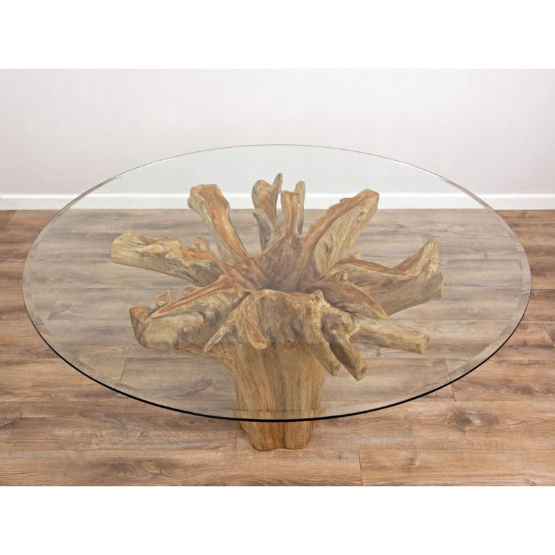 *SALE* Reclaimed Teak Flute Root Circular Dining Table - 2 Sizes