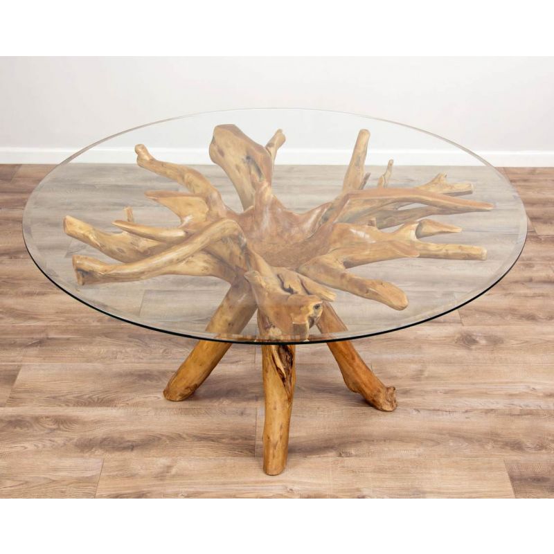 1.5m Reclaimed Teak Root Circular Dining Table