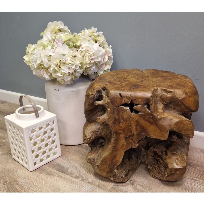 Teak Root Stool / Display Stand - Square