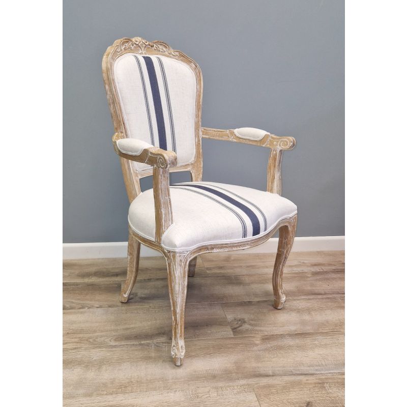 American Oak Beaumont Stripe Armchair 