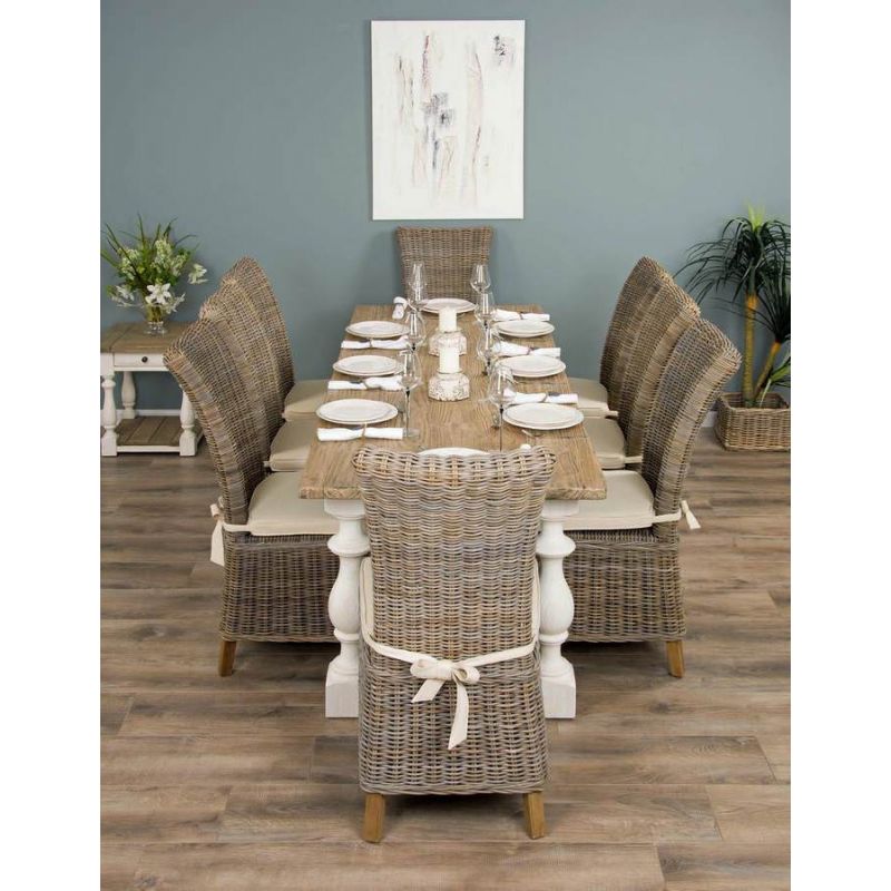 2.4m Ellena Dining Table with 8 Latifa Chairs