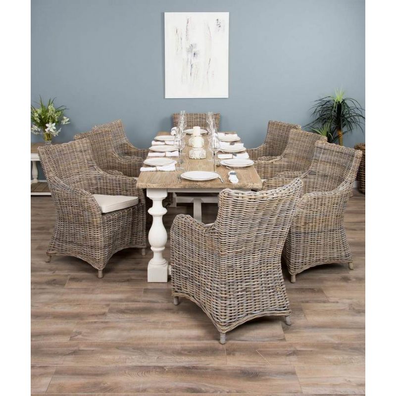 2.4m Ellena Dining Table with 8 Donna Chairs