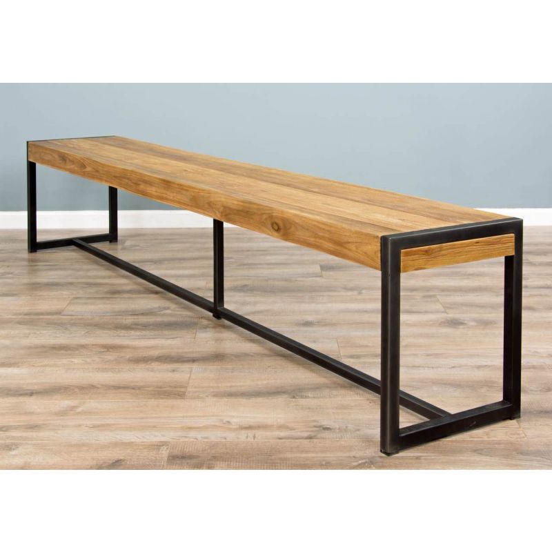 2.4m Reclaimed Teak Urban Fusion Dining Bench