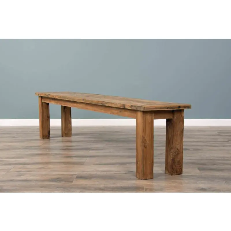 2m Reclaimed Teak Mexico Backless Bench