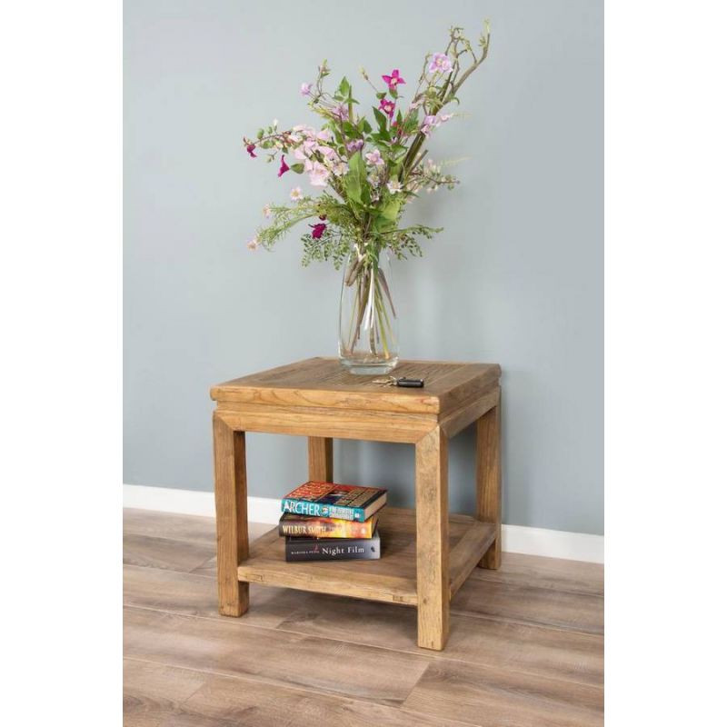 Reclaimed Elm Side Table