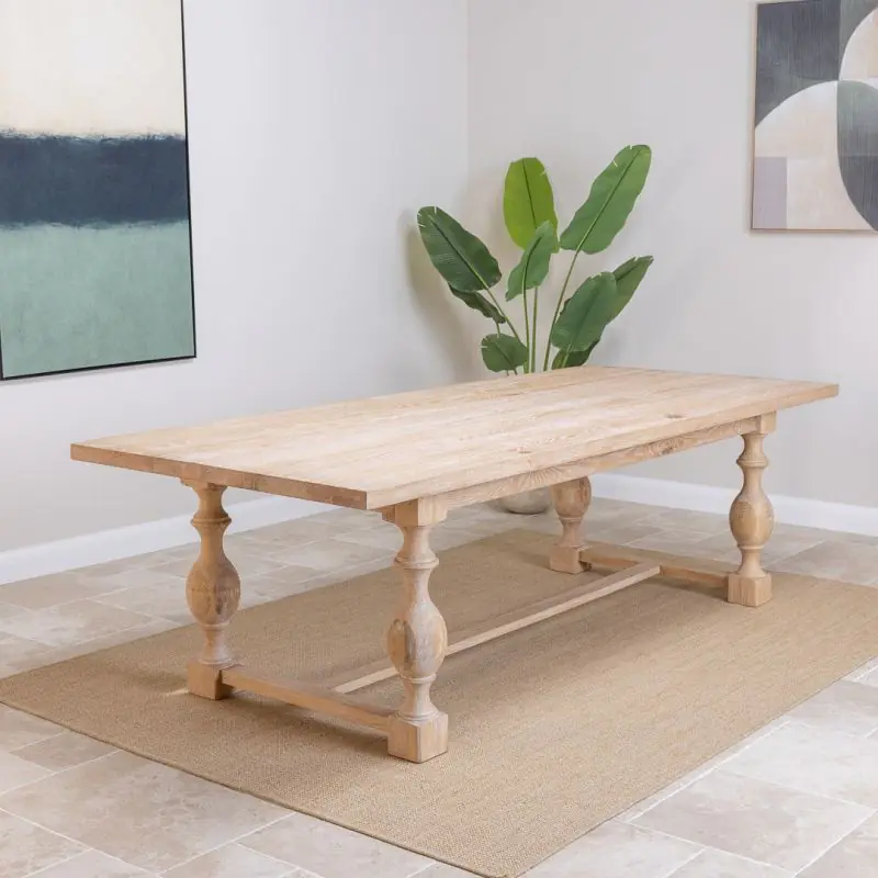 American Oak Dining Table - Light Oak