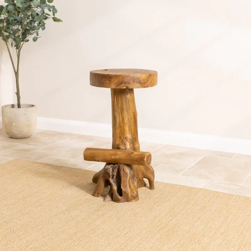 Reclaimed Teak Root Barstool