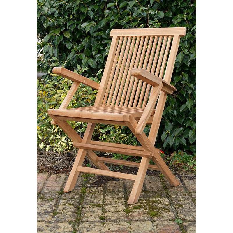 Set of TWO Classic Teak Folding Armchairs