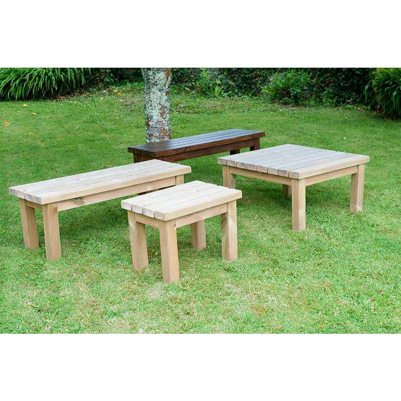 Swedish Redwood Rustic Coffee Table - 4 Sizes