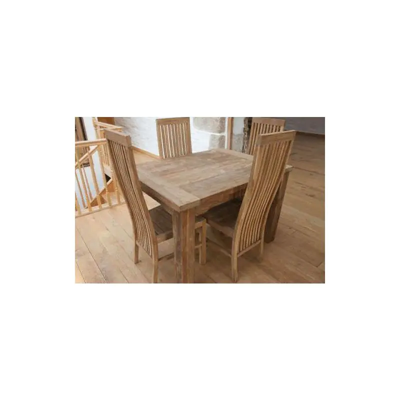 1.2m Reclaimed Teak Taplock Dining Table with 4 Vikka Chairs 1.2m Reclaimed Teak Taplock Dining Table with 4 Vikka Chairs