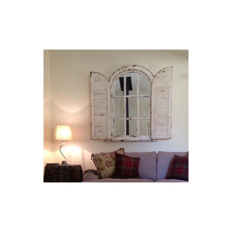 Shabby Chic Window Shutter Mirror