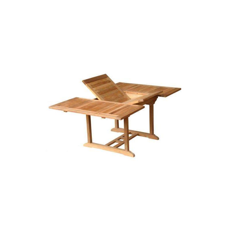 1.2m x 1.2m-1.8m Teak Square Extending Table