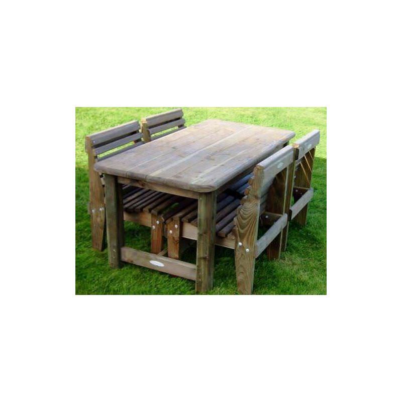 1.8m Douglas Fir Woodland Table with 4 Woodland Chairs
