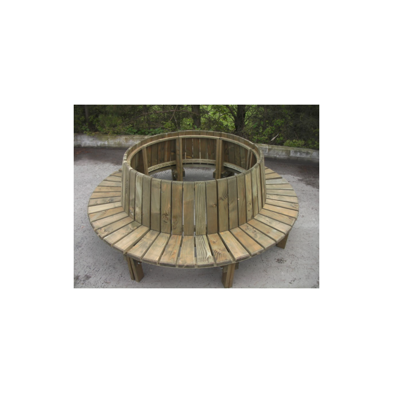 Douglas Fir Circular Tree Seat with Backrest