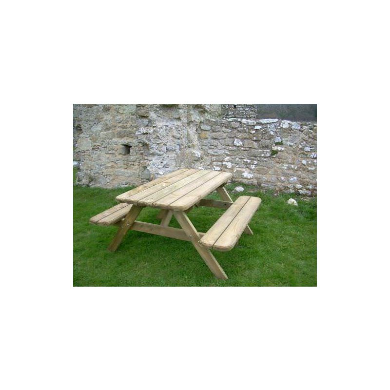 Traditional Picnic Bench Sustainable, Douglas Fir Outdoor Furniture