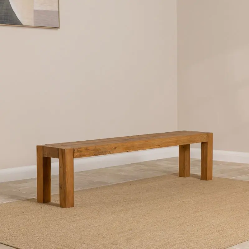 1.8m Reclaimed Elm Chunky Style Backless Bench