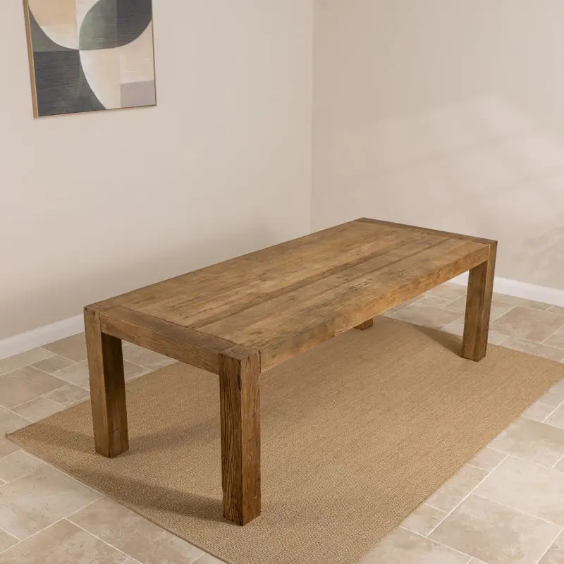 2.4m Reclaimed Elm Chunky Style Dining Table