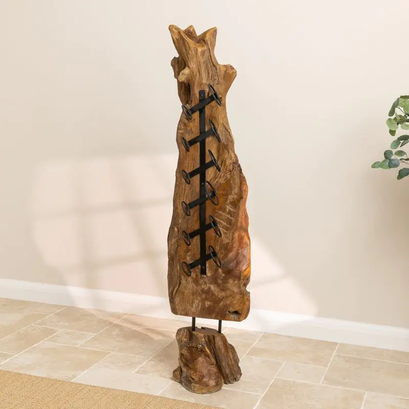 Reclaimed Teak Root Wine Rack