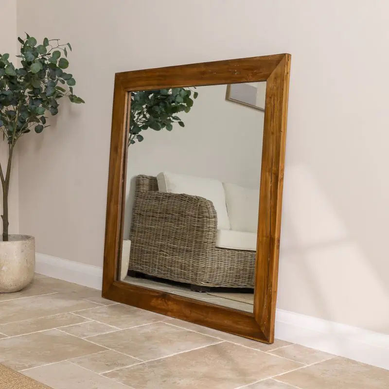 Reclaimed Teak Square Mirror - 2 Sizes