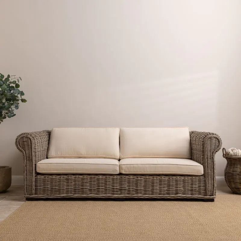 Bali Natural Wicker Sofa